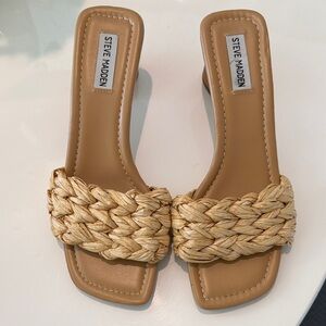 Steve Madden Beige Braided Women's Sandals
